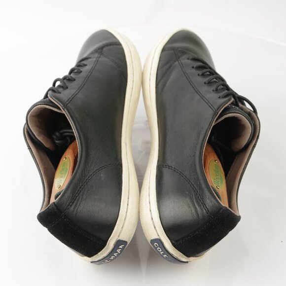 Cole Haan Mens Trafton Sneaker Size 10 Black Leather Lace Up Casual Shoe Low Top - Picture 7 of 11